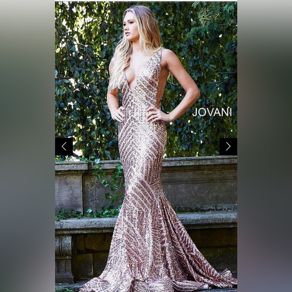 Jovani 59762 sequin mermaid formal dress size 0